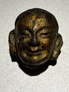 Antiker Buddha Kopf aus Pappmaché - Bild 1 von 6