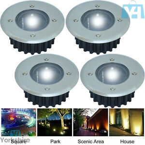 LED SOLAR POWER GROUND LIGHTS FLOOR DECKING PATIO OUTDOOR GARDEN LAWN PATH LAMPS