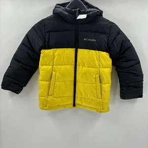 Columbia Youth Unisex Pike Lake Jacket, Black/Laser Lemon Size S - Picture 1 of 9