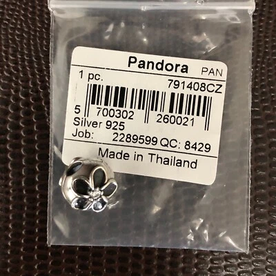 Подлинный Pandora мистический цветочный черный эмали зажим подвеска - Изображение 1 из 4