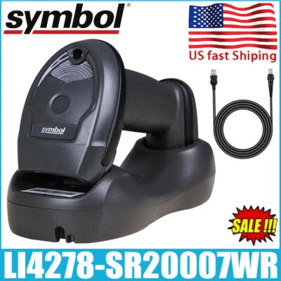 Symbol LI4278-SR20007WR Bluetooth 1D Handheld Barcode Scanner+USB Cable & Cradle - Image 1 of 4