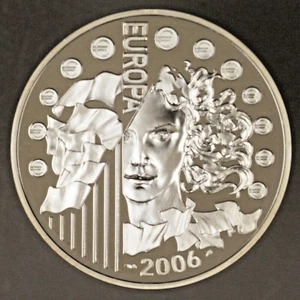 France 2006 1 1/2 Euro Silver Coin  La Journee De Europe  Proof   - Picture 1 of 2