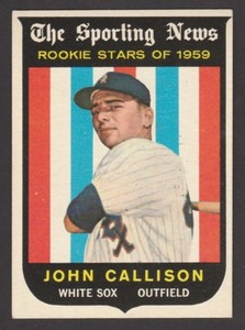 1959 TOPPS  BASEBALL  #  119  JOHN CALLISON  RS RC   INV  J1291