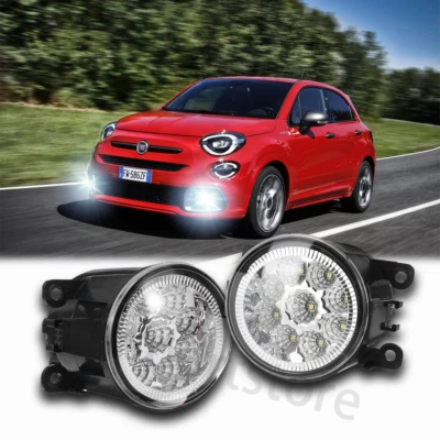 Par de faros antiniebla de parachoques de lente transparente para Fiat 500 500L 500X repuesto Foto 1 de 4