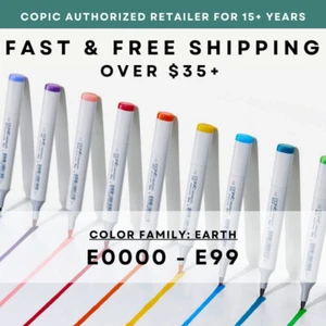 E0000 - E99 * COPIC Sketch Marker Earth/Brown - U.S. Authorized Retailer - Picture 1 of 58