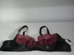 NWT Adore Me Unlined Balconette Bra Jet Black AFF-BR-04264-BAL SZ 40D - Picture 1 of 12