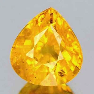 1,07 ct natürlicher Birnenschliff AAA goldgelb VVS1 Saphir (Sri Lanka) - Bild 1 von 8