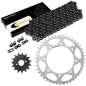 Black Drive Chain And Sprocket Kit for Kawasaki KL650 KLR650 1990-2017 - Picture 1 of 7