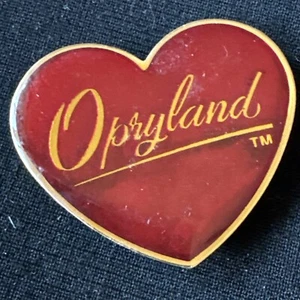 "Imán de nevera OPRYLAND Nashville TN recuerdo rojo esmaltado dorado metal corazón 1,5""" - Imagen 1 de 6