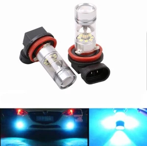 2x H8 H11 H16 8000K Ice Blue 100W High Power LED Fog Light Driving Bulb DRL - Picture 1 of 7