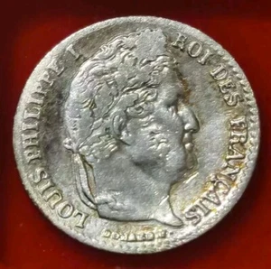 Louis Philippe 1er 1/4 de Franc - 1842 B Rouen TTB/VF - Imagen 1 de 2