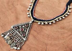 Vintage Kuchi Banjara Afghan Tribal Handmade Gypsy Ghungroo Beads Necklace