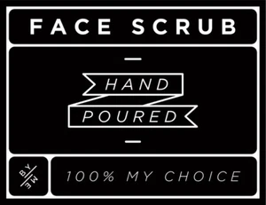 MINI Face Scrub Decal - Black (removable/ reusable/ waterproof DIY label) - Foto 1 di 3
