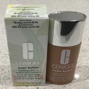 Clinique Even Better Makeup SPF 15 Evens And Corrects - was 18 DEEP now WN 94 - Picture 1 of 1