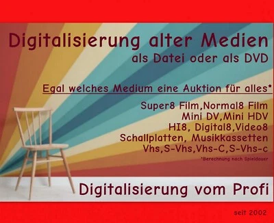 MiniDV / Hi8 / Video8  KOPIEREN / DIGITALISIEREN / ÜBERSPIELEN auf DVD 1 Band - Bild 1 von 4
