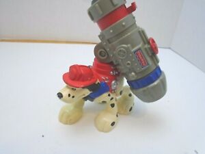 Rescue Heroes Smokey Fire dog Dalmatian Dog Water Cannon 2001 vtg Fisher Price