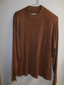 YARNWORKS METALLIC Glitter Women's SCOOP neck sweater size XLarge - Picture 1 of 3