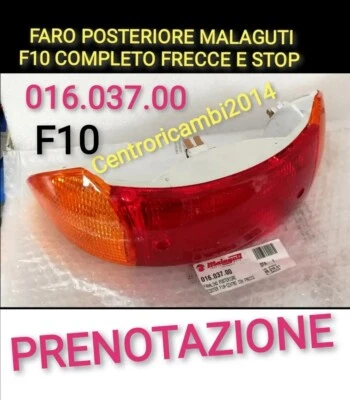 FANALE FARO POSTERIORE MALAGUTI F10 CON FRECCE STOP ORIGINALE  F10 FANALINO  - Immagine 1 di 4