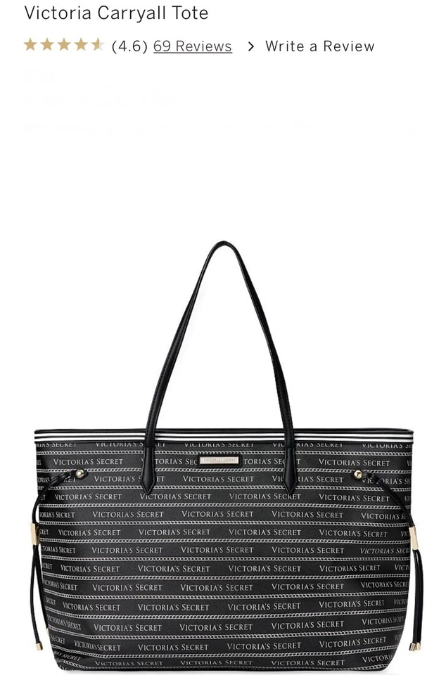 Victoria's Secret The Victoria Shoulder Tote Purse Bag Python Carry on