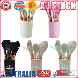 12Pcs Kitchen Utensil Set Heat-Resistant Cookware with Holder Kitchen Supplies - Picture 1 of 27