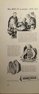 Carborundum Abrasive Products Niagara Falls NY Dr. Acheson Vintage Print Ad 1941 - Picture 1 of 4