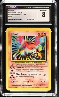 Pokémon Ho-oh 2001 07/64 Neo Revelation Holo CGC 8 Foto 1 de 2