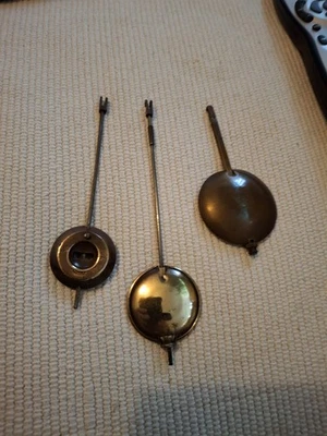 Antique Mantel Clock Pendulums x 3  One Marked BTe SGDG 2nd Also Has Makers Mark - Image 1 of 4