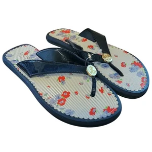 Lauren Ralph Lauren Raia Damen-Flip-Flop-Riemensandalen Größe US 6B dunkelblau - Bild 1 von 4
