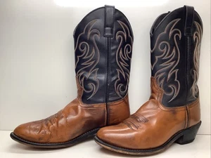 BOTAS VAQUERAS HOMBRE LAREDO MARRÓN TACÓN RAND TALLA 10 D - Imagen 1 de 9