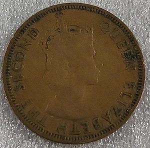 1960 British Caribbean Coin 1 One Cent Eastern Group Territories *C366 - Picture 1 of 3