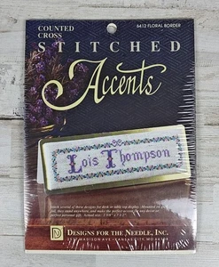 Designs for the Needle Inc Counted Cross Stitched Accents NIP 6412 Floral Border - Picture 1 of 2