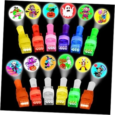 Favores de fiesta de Halloween para niños, paquete de 24 luces de dedo golosinas de Halloween juguetes  Foto 1 de 4