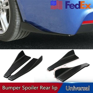 2Pcs 48cm Universal Car Rear Lip Side Skirt Bumper Spoiler Splitter Modified Kit - Foto 1 di 11