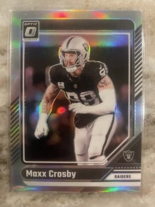 2024 Donruss Optic Maxx Crosby  Silver Holo Prizm #105 Las Vegas Raiders - Picture 1 of 2