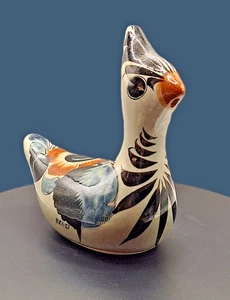 Vintage Tonala Bird Hand Crafted Stoneware Folk Art Figurine  5.5" Mexico - Picture 1 of 5