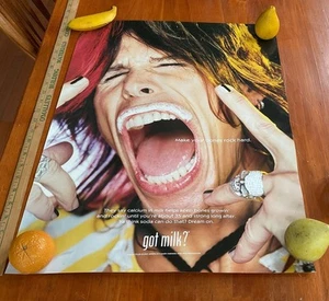 Steven Tyler AEROSMITH Got Milk? original Poster 19" x 25" vintage - Picture 1 of 3