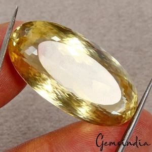 AAA Grade 61.50 Cts Natural Citrine Yellow Oval Cut Untreated/Unheated Gemstone - Picture 1 of 8