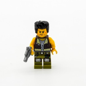 Frank Rock Monster Fighter Minifig + (2) Silver Guns LEGO mof015