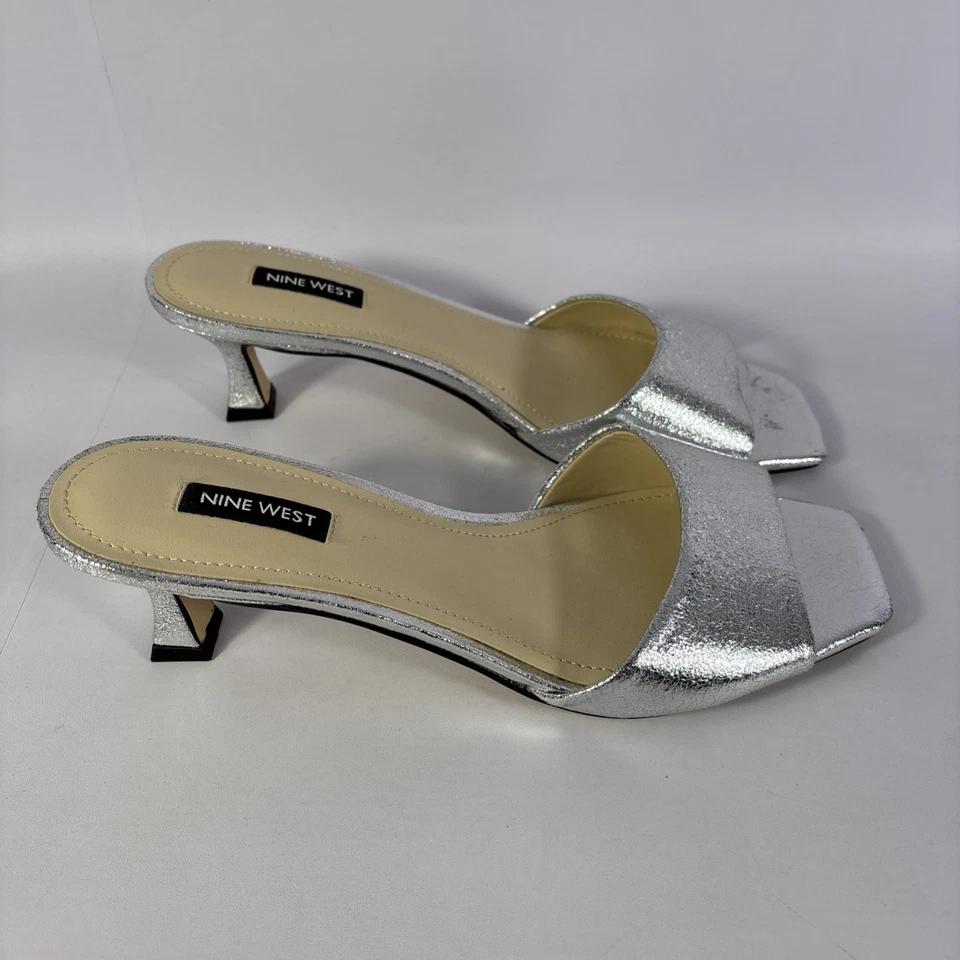 Sandalias de tacón de aguja Nine West Indra para mujer talla 8,5 sin cordones punta cuadrada-NUEVAS Foto 1 de 4