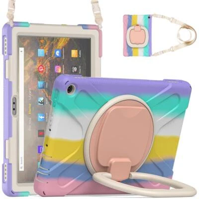Funda para tablet Amazon Fire HD 10 Plus 2021 10.1/HD 8 12º con mango de anillo Foto 1 de 4