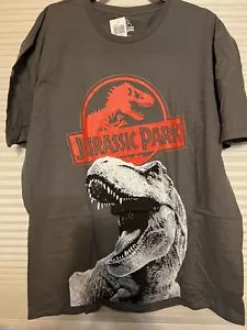 Jurassic Park Charcoal Graphic T-Shirt Unisex Size XL Dinosaur T Rex Movie Film - Picture 1 of 1