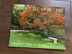 Calendario Garden Pleasures 1992 vintage 15”x12” brillante impreso en Japón - Imagen 1 de 5