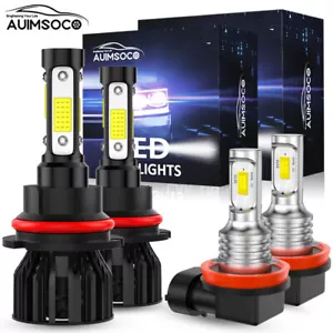 4x LED Headlights High/Low Beam Fog Light Bulbs For Nissan Versa Note 2014-2019 - Picture 1 of 14