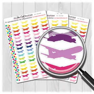Aircraft Planner Stickers for Diary Calendars, Journals and Scrapbooking - Picture 1 of 8