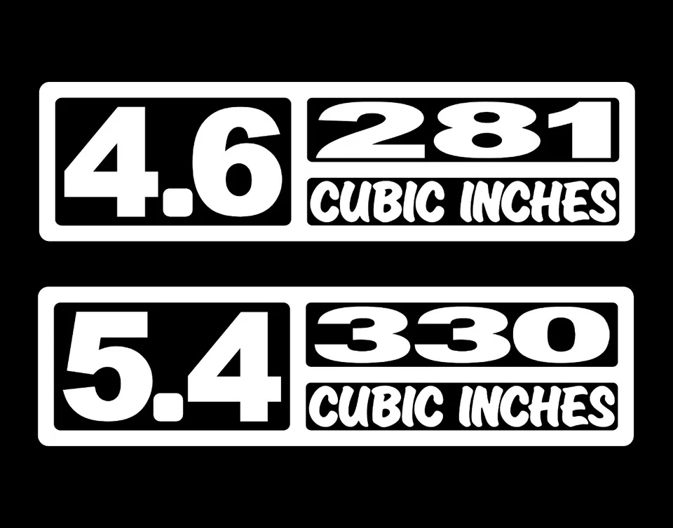 2 CALCOMANÍAS MOTOR V8 4.6-5.4 LITROS 281-330 PEGATINA MOTOR MODULAR F150 GT TRITON FE Foto 1 de 1