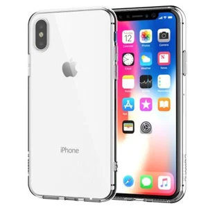 Apple IPHONE X Custodia Trasparente IN Silicone Cellulare Bumper - Foto 1 di 6