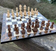 Decorative Chess Set Wooden Chess Pieces and Walnut Pattern Chess Board 14
