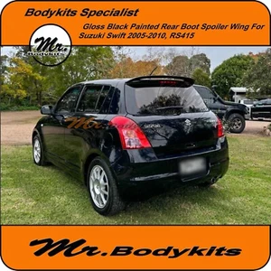 Suzuki Swift 2005-2010 RS415 Rear Tailgate Spoiler Wing - Gloss Black Painted - Picture 1 of 11