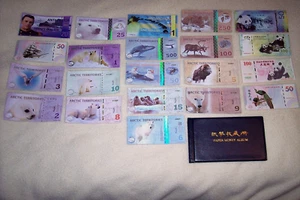 21 Arctic Banknotes Animals Antarctica Polar Bear Whale Fantasy Notes Panda Bear - Picture 1 of 24