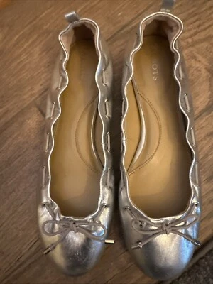 Talbots women’s silver ballet flats size 9 NWOB - Image 1 of 4